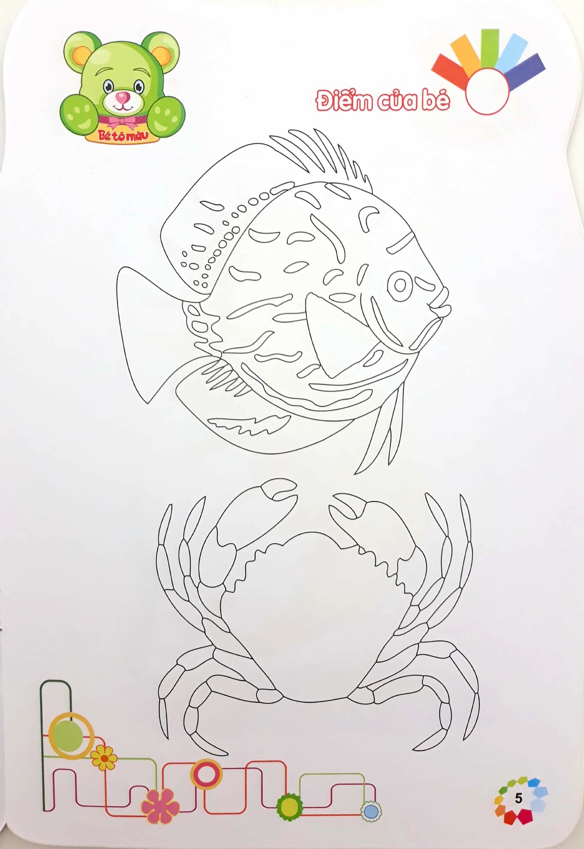 Bé tô màu - Động vật biển