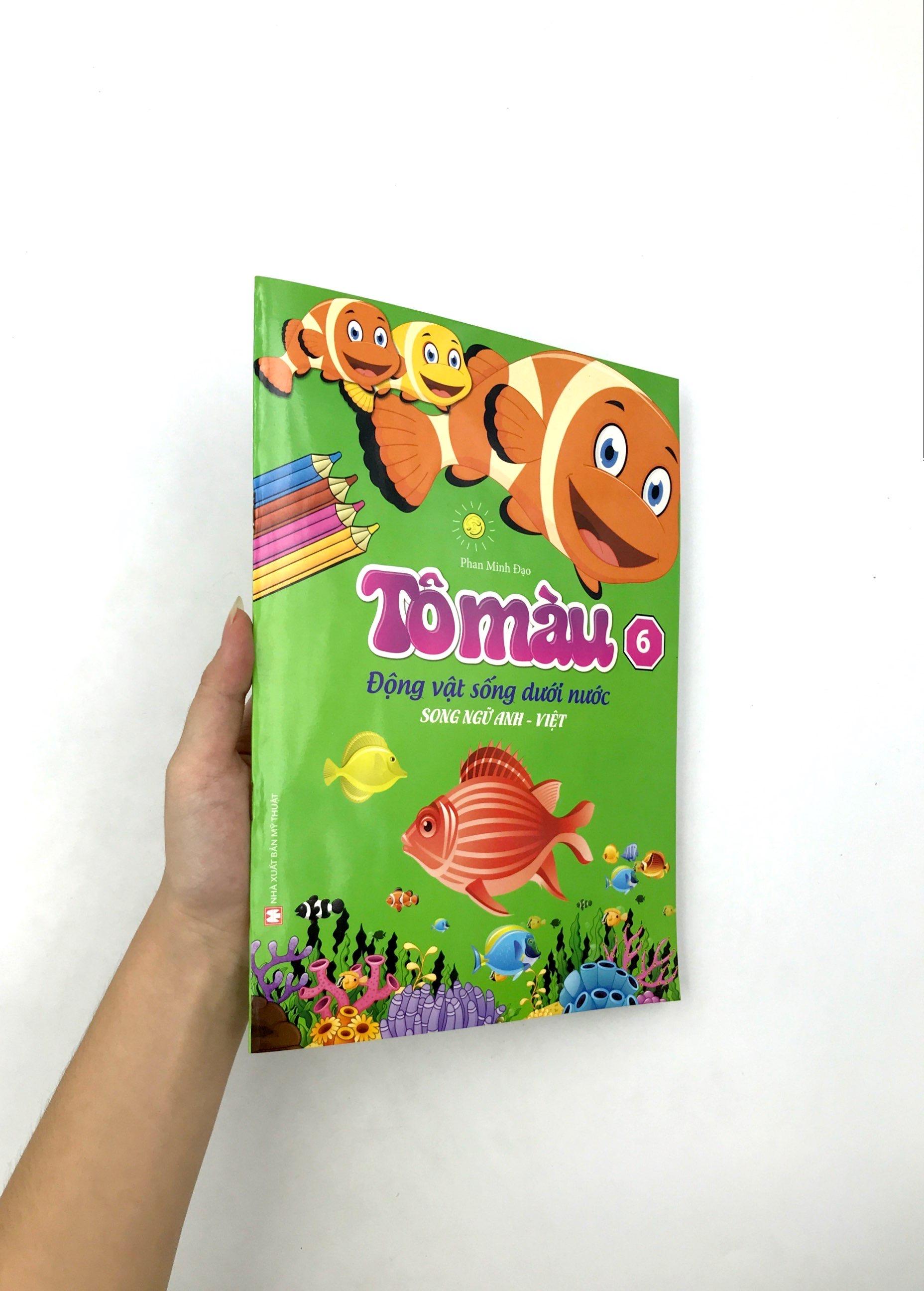 Tô Màu Động Vật Dưới Nước Tập 6 (Song Ngữ Anh Việt)