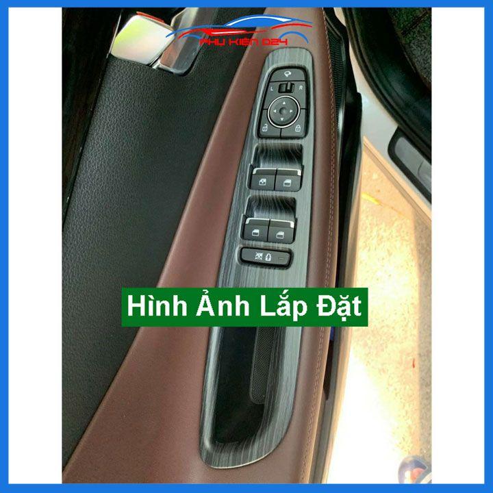Ốp nội thất Santafe 2019-2020 nhựa ABS vân đá bảo vệ chống trầy xước và làm đẹp xe
