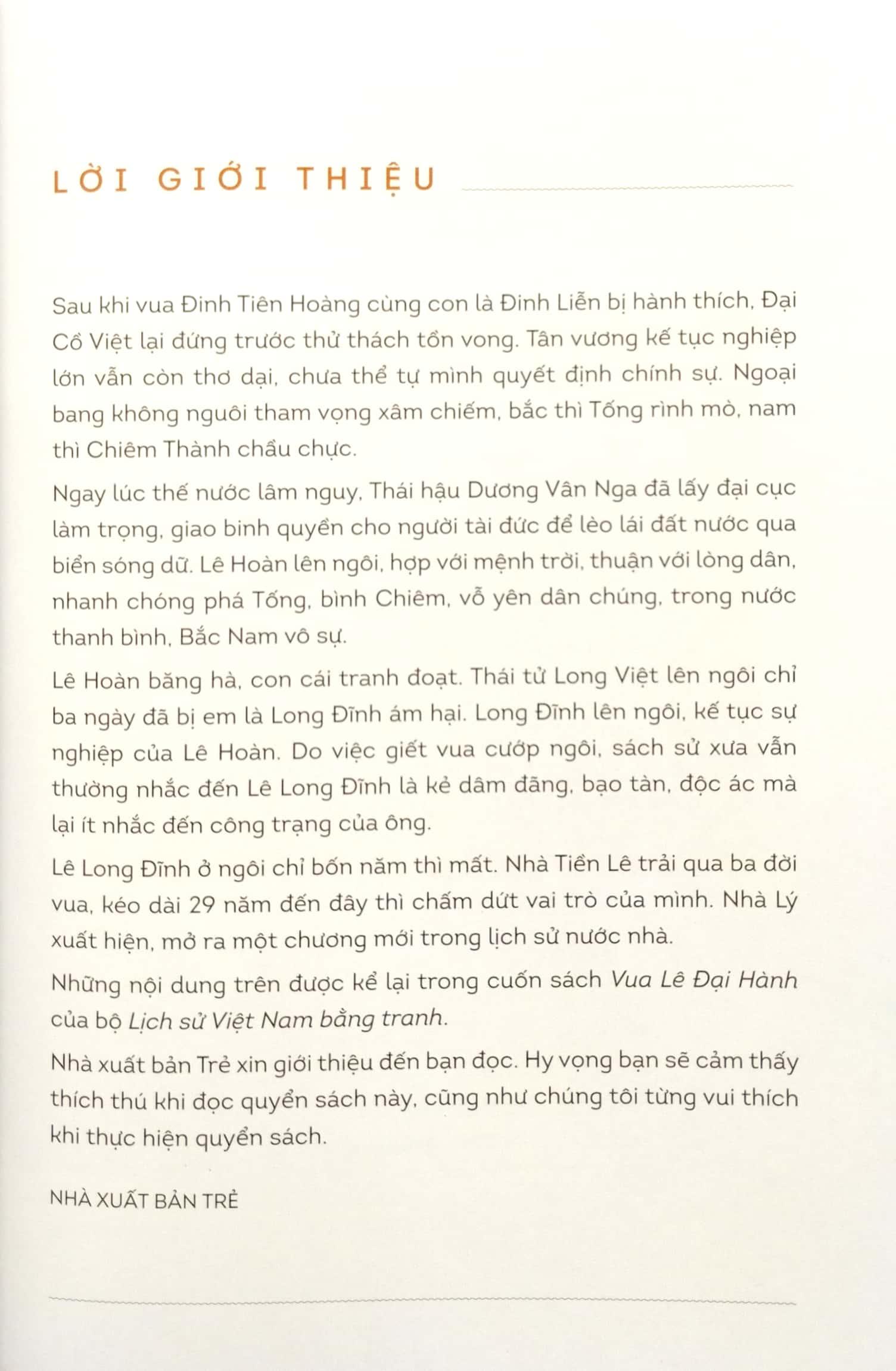 Lịch Sử Việt Nam Bằng Tranh - Vua Lê Đại Hành (Bản Màu) (Tái Bản 2023)