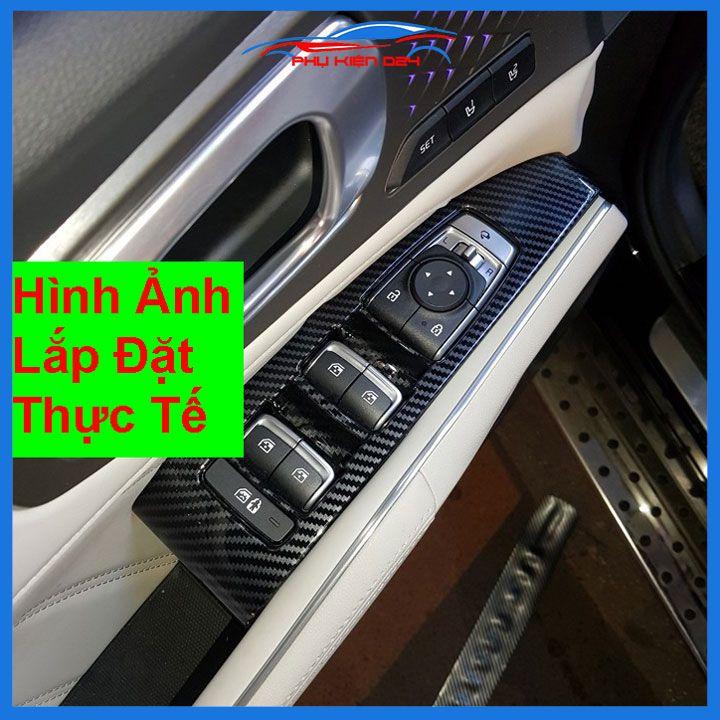 Ốp nội thất Sorento 2021-2022 vân Cacbon nhựa ABS bảo vệ chống trầy xước và làm đẹp xe
