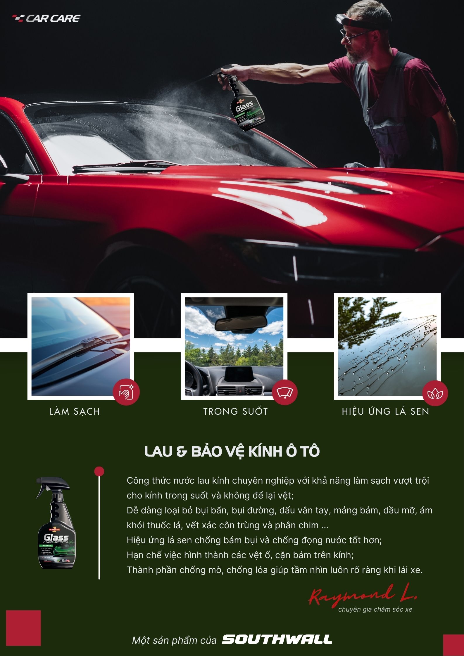 Nước Lau Và Bảo Vệ Kính SUPERONE Glass Cleaner And Protector – Universal SOUTHWALL A303