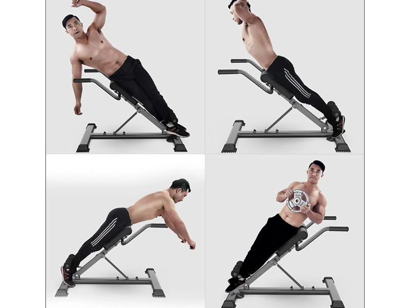 (New 2025) Ghế tập lưng bụng điều chỉnh độ nghiêng, nặng 11kg, phù hợp tập lưng, gập bụng tại nhà nhỏ gọn, an toàn.