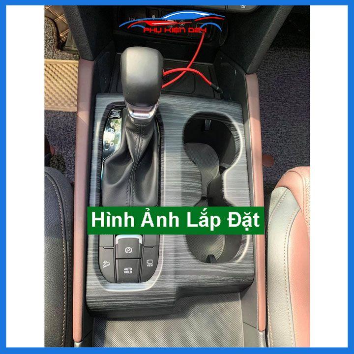 Ốp nội thất Santafe 2019-2020 nhựa ABS vân đá bảo vệ chống trầy xước và làm đẹp xe