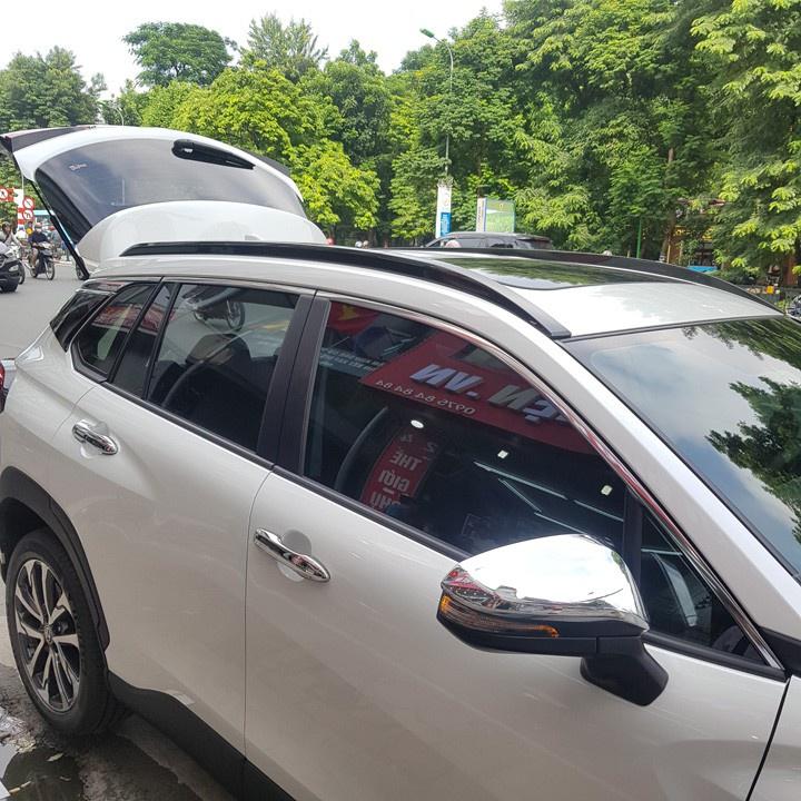 Nẹp viền Chân kính, Cong kính Cho xe Toyota Corolla Cross 2020 2021 chất liệu inox cao cấp Mẫu chữ tráng gương xịn