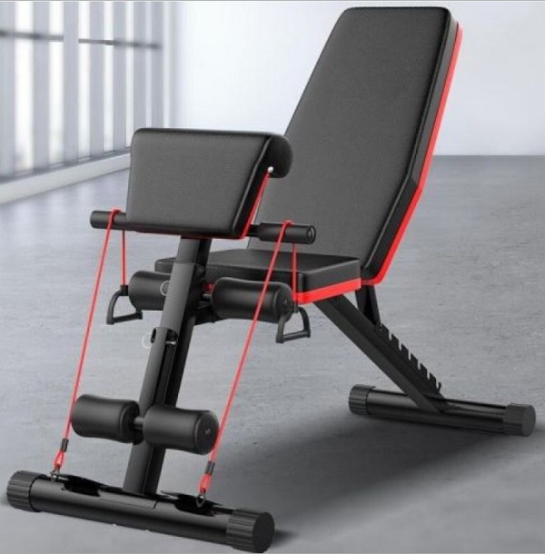 Ghế Tập Tạ Đa Năng P189 Mẫu 2021 Tích Hợp Nhiều Bài Tập Cơ Bụng,Cơ Vai,Cơ Tay,Cơ Lưng Eo Tienphatsmart Tặng Bộ Dây Ngũ Sắc 11 Chi Tiết.