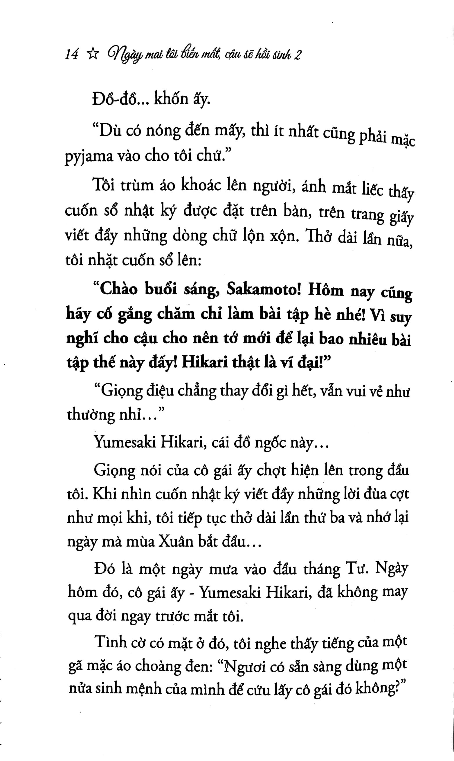 Ngày Mai, Tôi Biến Mất, Cậu Sẽ Hồi Sinh - Tập 2