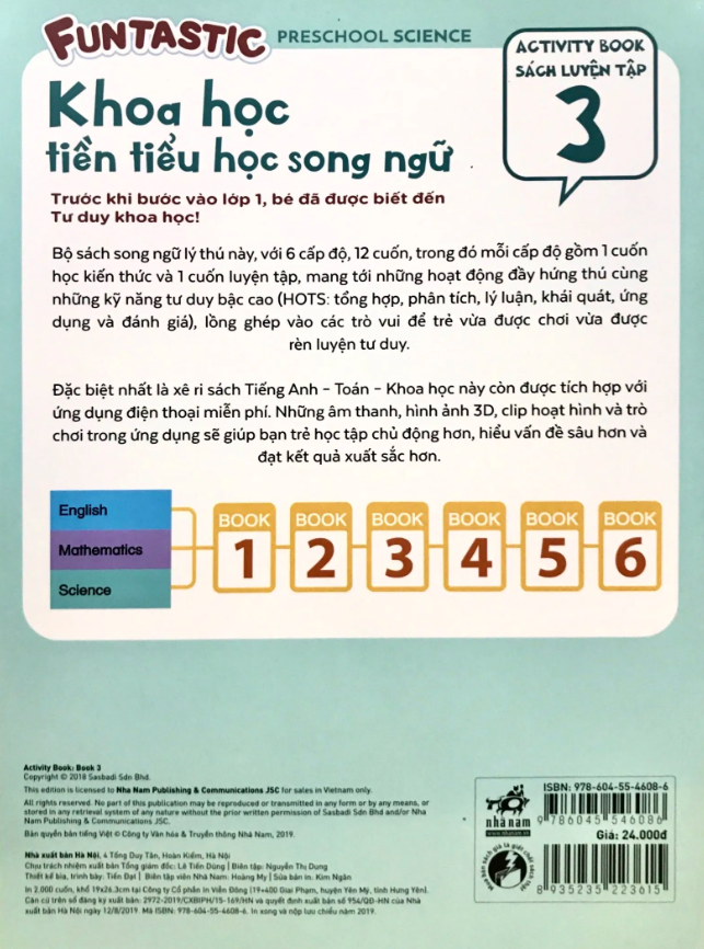 Khoa Học Tiền Tiểu Học Song Ngữ - Sách Luyện Tập 3