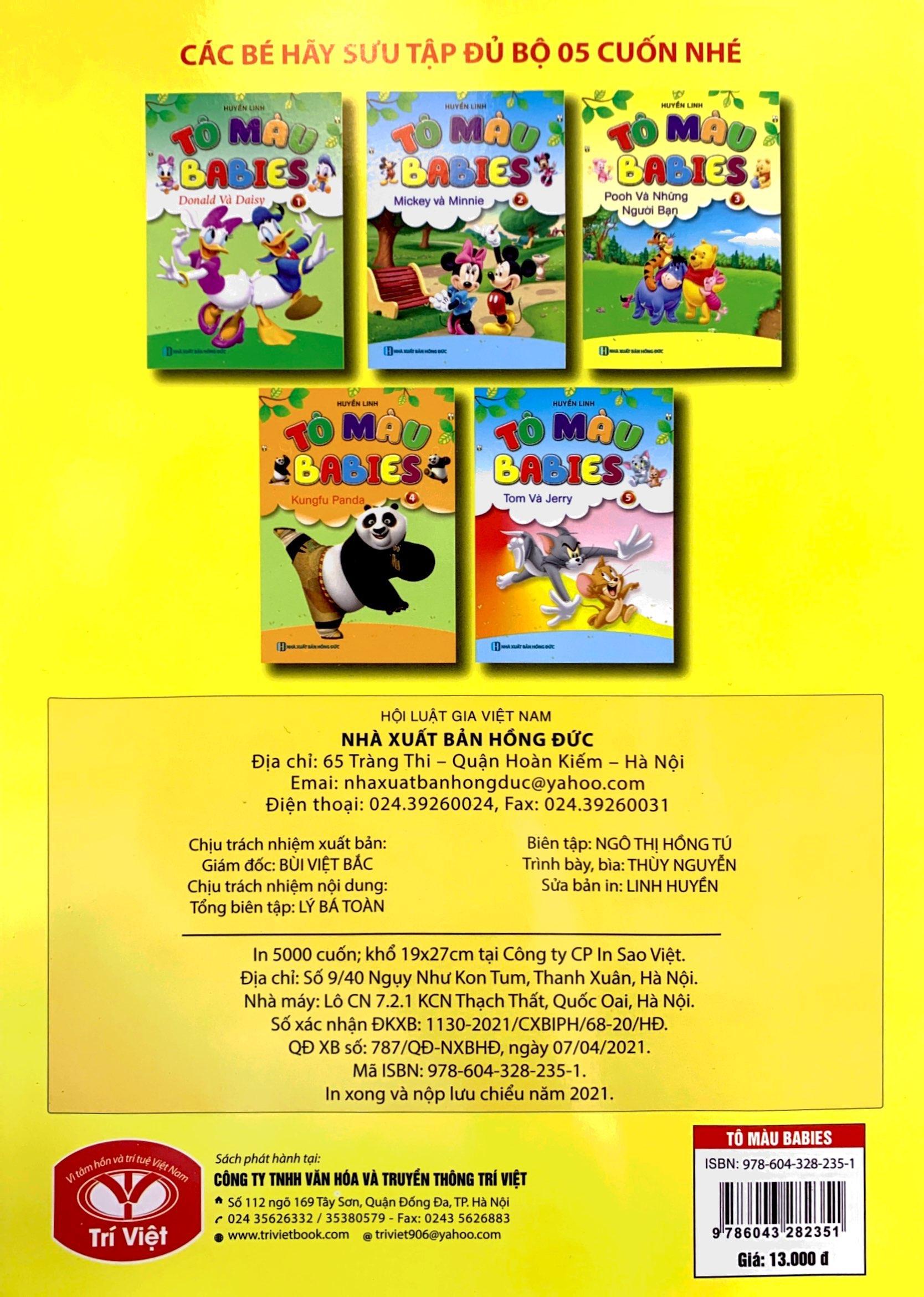 Tô Màu Babies 3 - Pooh Và Những Người Bạn