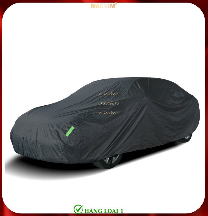Bạt phủ ô tô Chevrolet Cruze thương hiệu Macsim sử dụng trong nhà và ngoài trời chất liệu Polyester - màu đen