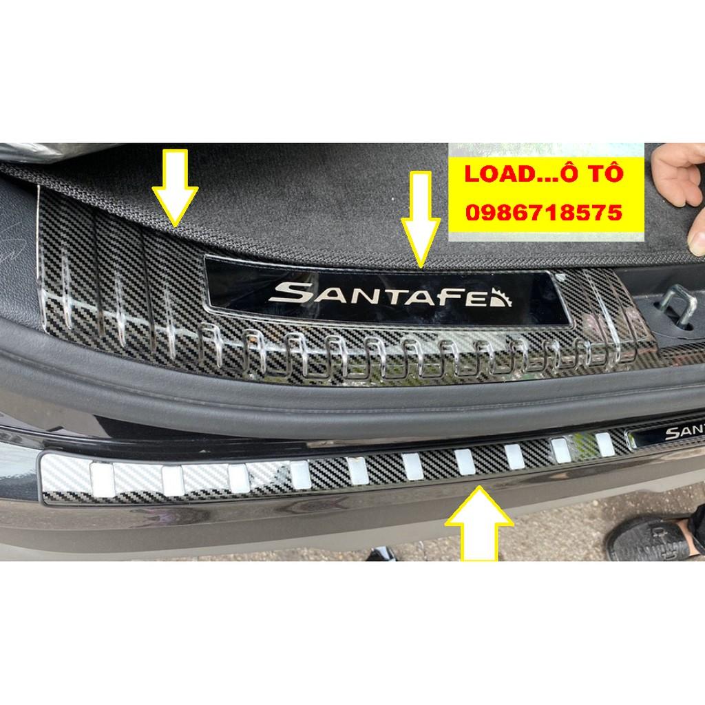 Bộ Chống Trầy Cốp Huyndai Santafe 2022-2019 Vân Carbon Cao Cấp