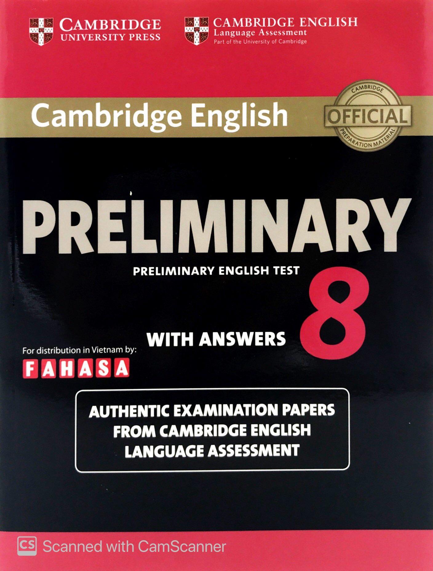 Cambridge English Preliminary - Preliminary English Test 8 with Answers (reprint edition)