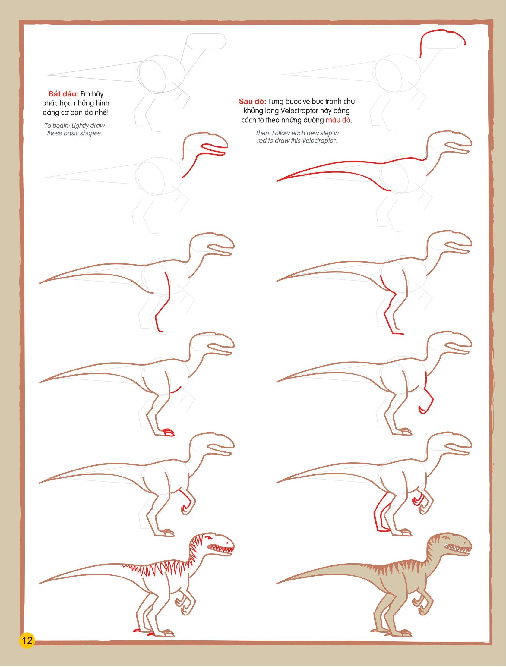 Họa Sĩ Tí Hon - Learn To Draw... Dinosaurs! - Nào, Ta Cùng Học Vẽ… Các Loài Khủng Long!