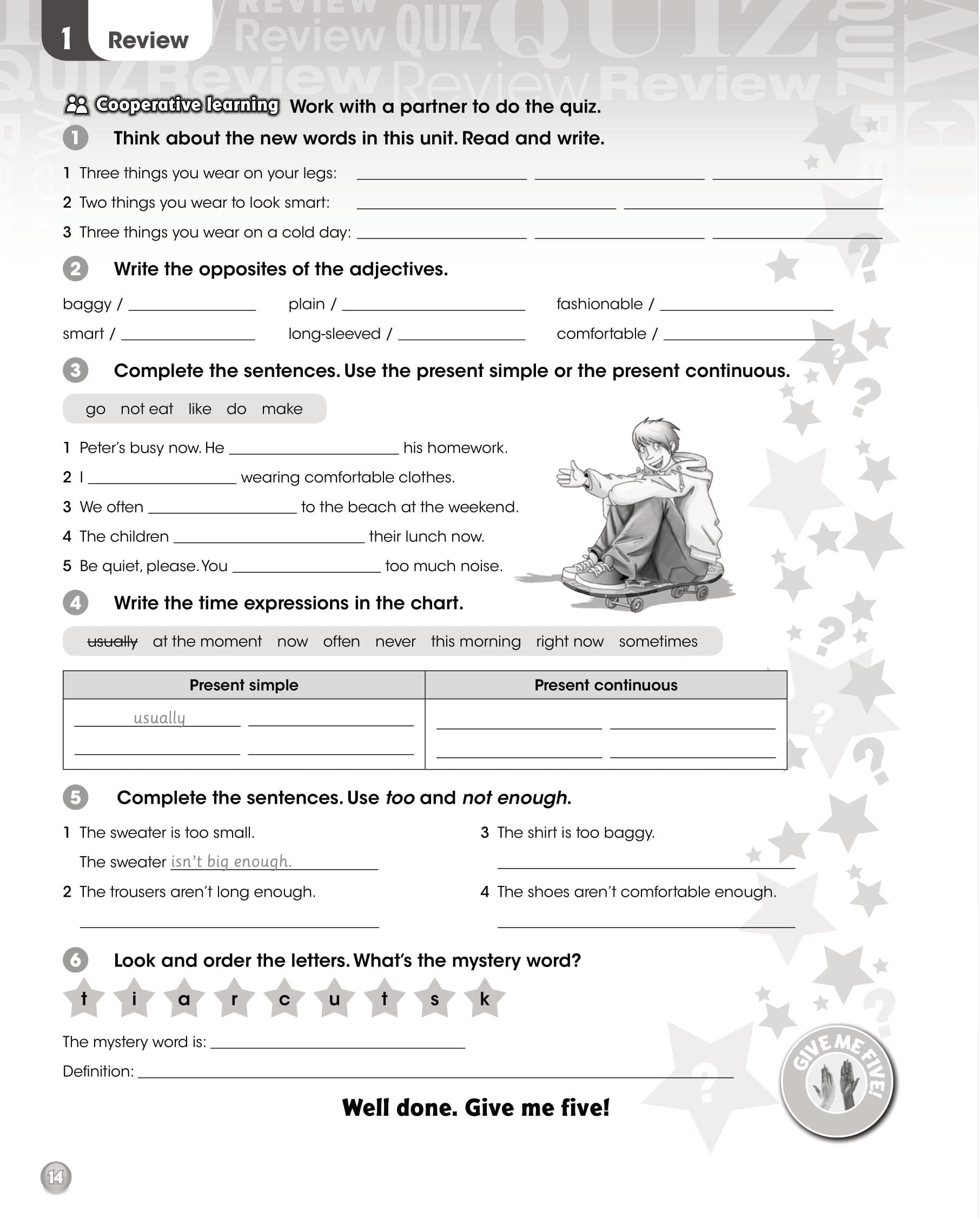 Give Me Five! Level 5 Activity Book