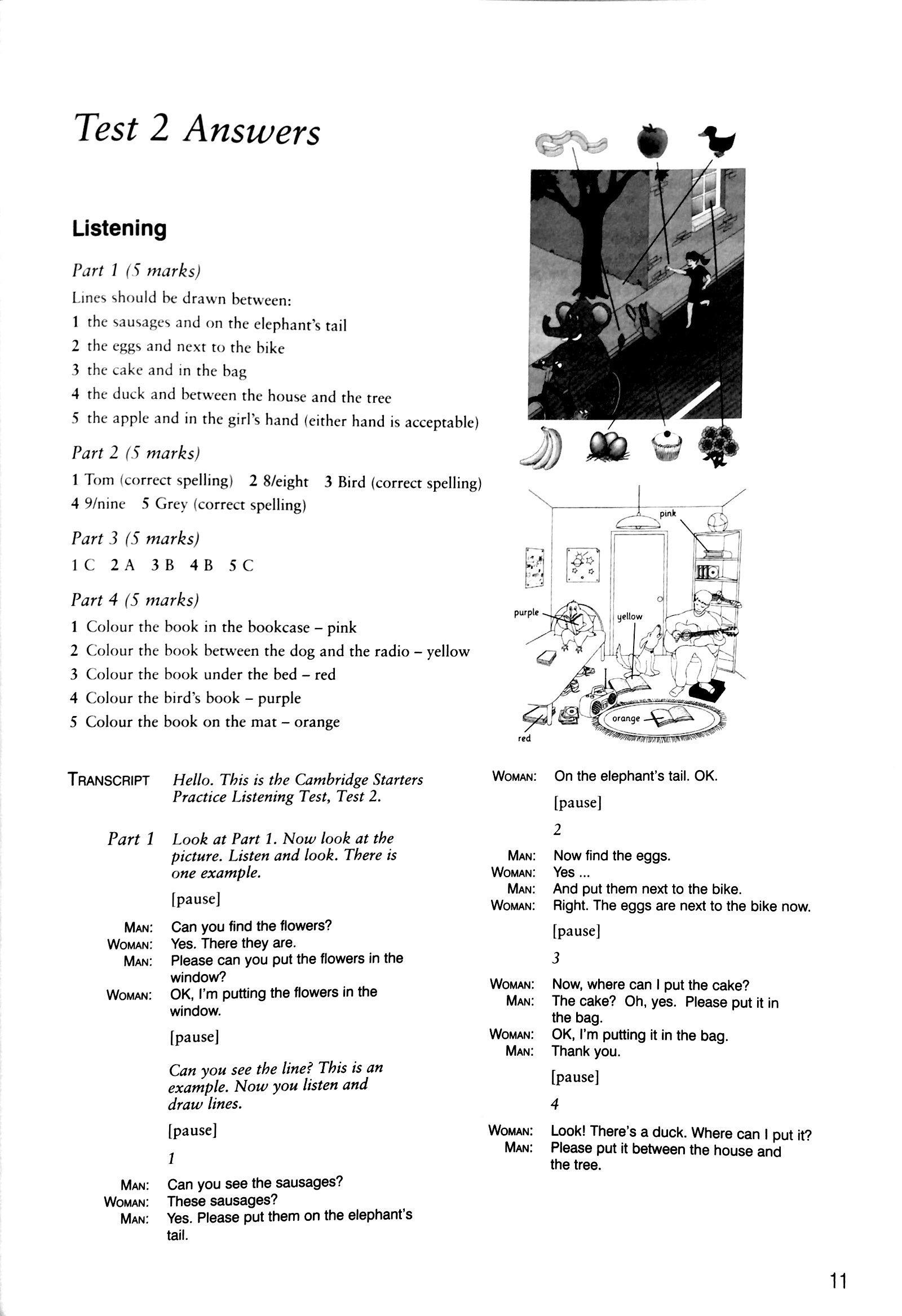 Cambridge Young Learners English Tests 6 Starters Answer Booklet