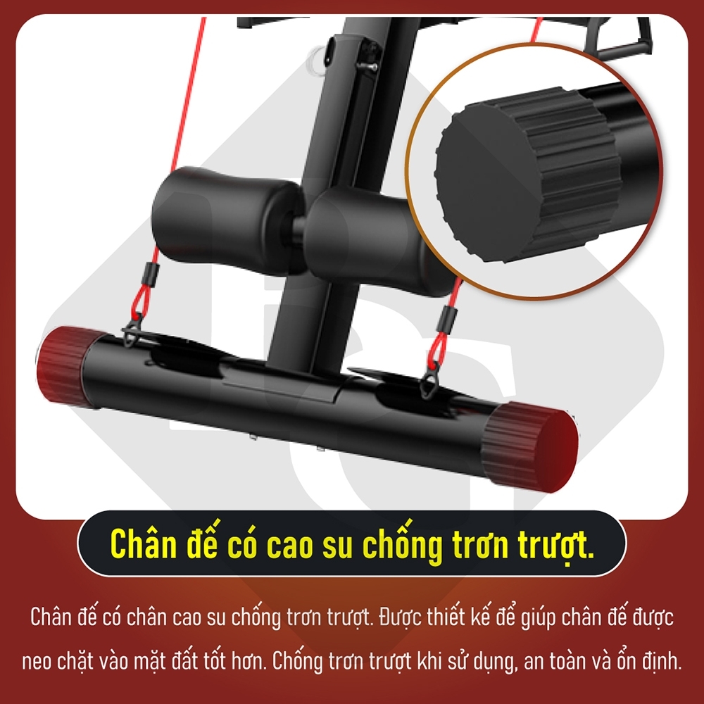 BG Ghế tập tạ đa năng SU-222 ,Ghế tập thể dục đa năng - Hỗ trợ tập các bài tập tạ, cơ bụng, cơ tay gấp gọn - Chất liệu khung thép và đệm xốp bọc da PU (hàng nhập khẩu)
