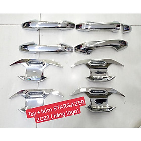 Ốp tay nắm, hõm cửa xe Hyundai Stargazer 2022- 2023 mạ crom cao cấp