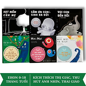 Combo 6 tập Ehon, truyện thiếu nhi Cảm ơn con, Moimoi và những người bạn kích thích thị giác, khiến trẻ ngừng khóc, thai giáo