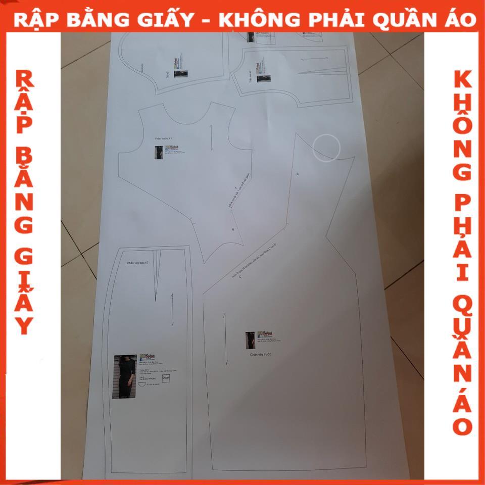 Rập giấy A0 đầm xòe trễ vai mã 1263 (BẢN VẼ)