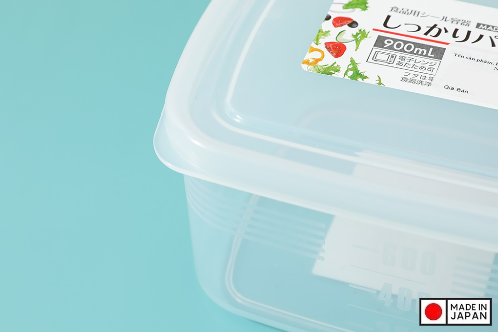 Combo 02 hộp nhựa cao cấp bảo quản thực phẩm 900ml & 1200ml - Hàng nội địa Nhật Bản (#Made in Japan)