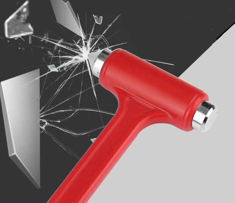 Búa phá kính thoát hiểm ô tô tàu xe loại to có đế gài AC-859