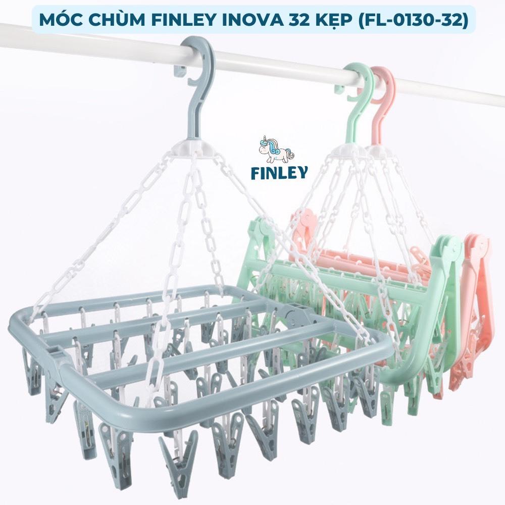 Móc Chùm Nhựa PP Cao Cấp 32 Kẹp Xoay 360 độ linh hoạt, có thể gấp gọn