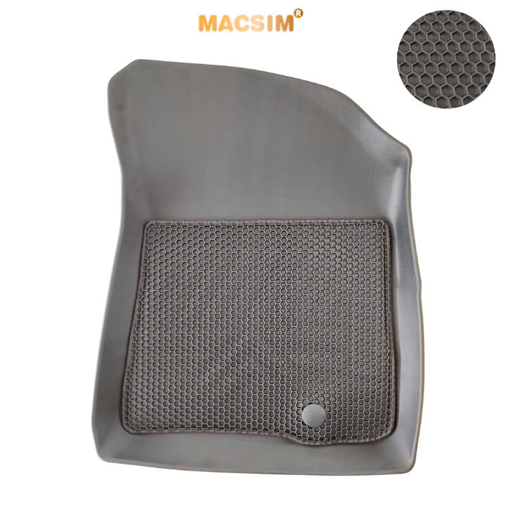Thảm 2 lớp (sd3) dạng lưới lục giác Kia Rondo (đen) bề mặt cao su siêu sạch nhãn hiệu Macsim