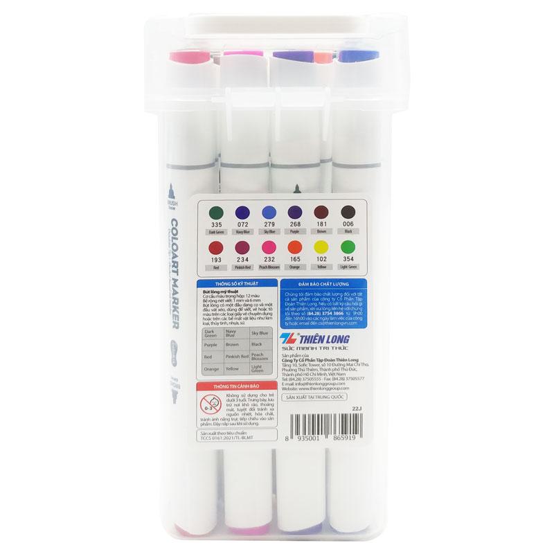 Hộp 12 Bút Lông Màu Mỹ Thuật - Colokit AM-C002