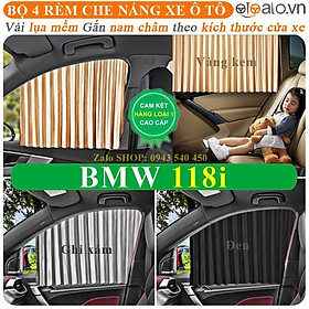 Rèm vải che chắn nắng xe ô tô BMW 118i Cao Cấp gắn nam châm keo 3M
