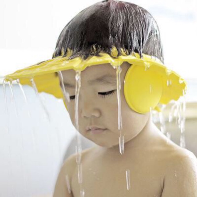 COMBO 2 Nón Gội Đầu An Toàn Cho Bé Mũ Gội Đầu Chắn Nước Che Tai – Giao Màu Ngẫu Nhiên