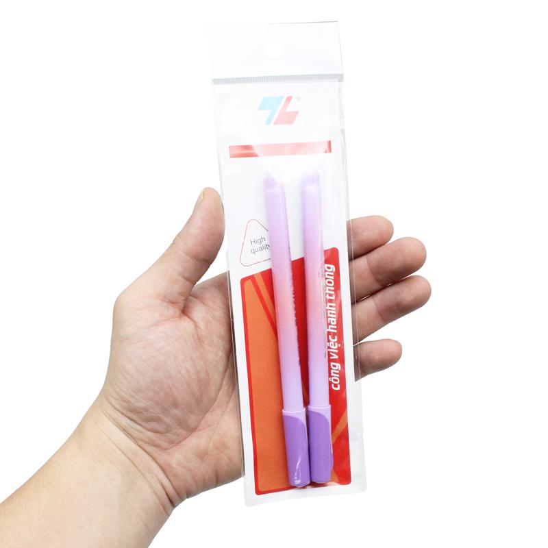 Vỉ 2 Bút Gel Xóa Được 0.5 mm - Mazzic Thiên Long GELE-006 - Mực Tím
