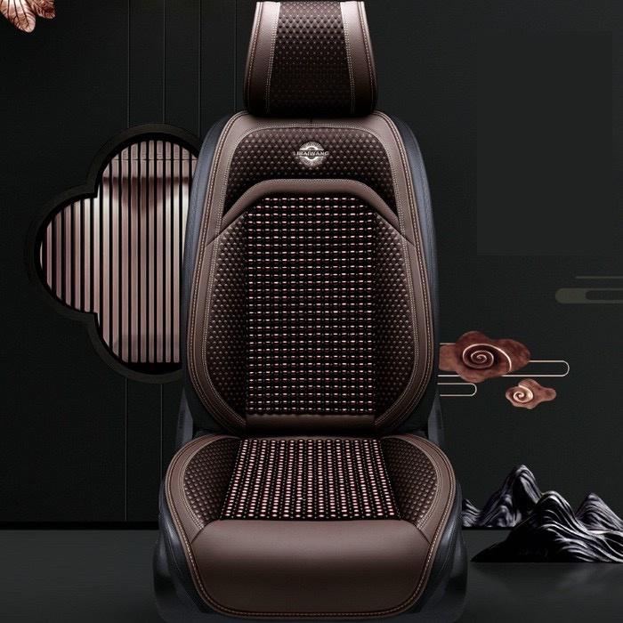 Lót Ghế Hạt Gỗ Ô Tô Loại Cao Cấp, Bọc Ghế Ô Tô Chống Nóng, Massage Lưng, Hạt Gỗ Tự Nhiên, Da Sang Trọng
