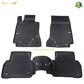 Thảm lót sàn ô tô nhựa TPE Silicon Mercedes C Series 2007-2014 Black Nhãn hiệu Macsim