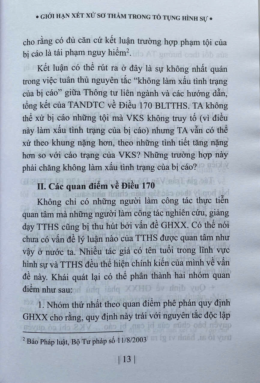 Giới Hạn Xét Xử Sơ Thẩm Trong Tố Tụng Hình Sự