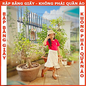 Rập giấy A0 set chân váy áo croptop bé gái mã R25 (BẢN VẼ)