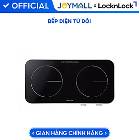 Bếp Điện Từ Đôi LocknLock EJI326WHT 1300W 1500W, Hàng Chính Hãng, Khoá An Toàn, Hẹn Giờ Nấu- JoyMall