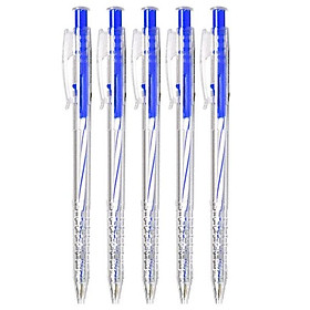 Vỉ 5 Bút Bi 0.5 mm Thiên Long TL-027 - Mực Xanh