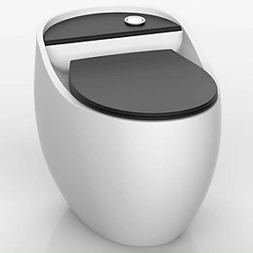 BỒN CẦU QUẢ TRỨNG GRVBC R21 WHITE&BLACK