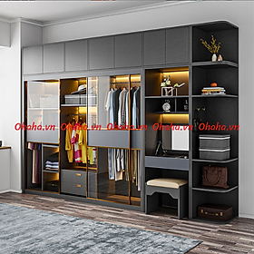 [ Miễn phí vận chuyển & lắp đặt]  Tủ quần áo cánh kính Ohaha - TCK002