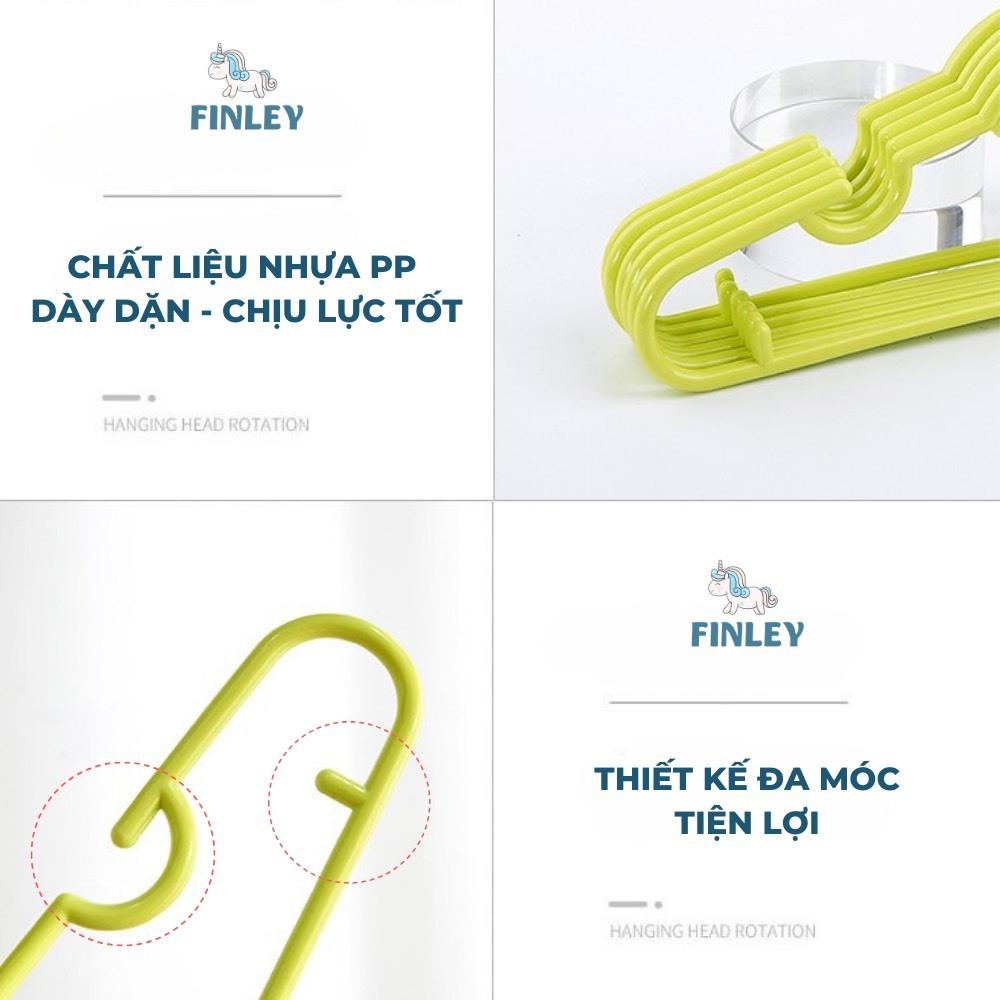 Set 6 Móc Nhựa Finley PP Nguyên Sinh Cao Cấp Đa Năng Móc Quần Áo Trẻ Em, Phụ Kiện - katydang