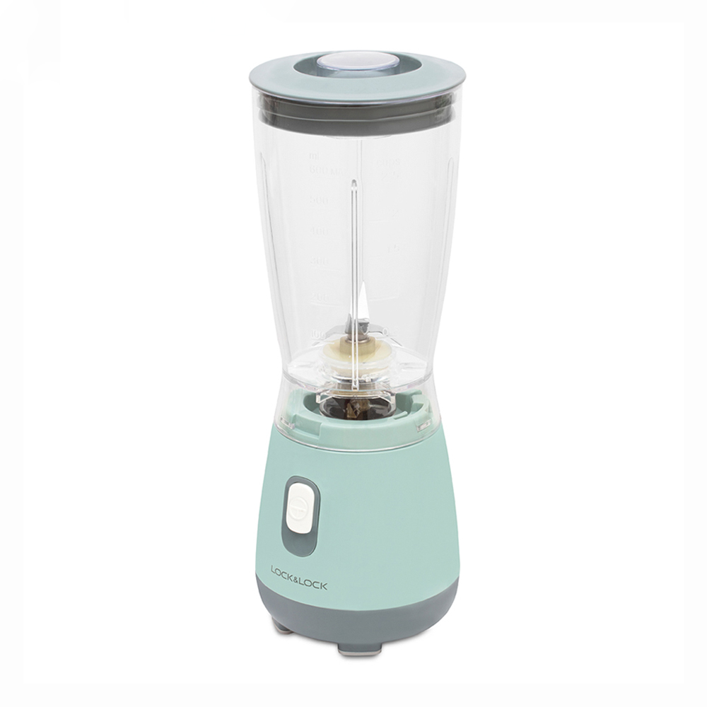 Máy xay sinh tố Lock&Lock 600ml Personal Blender màu xanh mint EJM436MIT - Hàng chính hãng, thao tác 1 chạm, lưỡi xay bén - JoyMall