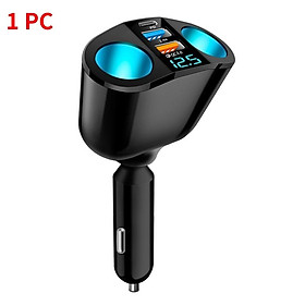 Bộ chia tẩu sạc nhanh ô tô 12/24V gồm cổng sạc nhanh usb trên oto gồm 2 nguồn tẩu, 2 cổng sạc 3.0 và Cổng Type C/PD