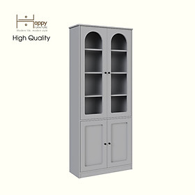 [Happy Home Furniture] SISEEL, Tủ lưu trữ cửa kính 4 cửa mở , 83cm x 33cm x 194cm ( DxRxC), TCM_184