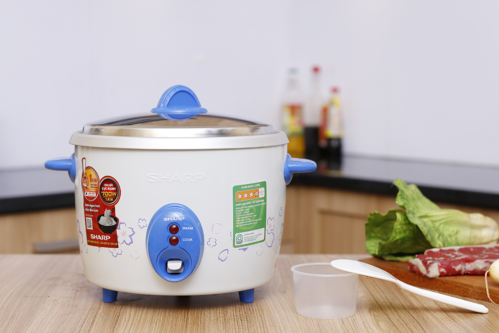 Nồi cơm nắp rời Sharp 1.8 lít KSH-D19V , Công suất 700W - Giao màu ngẫu nhiên - Hàng chính hãng