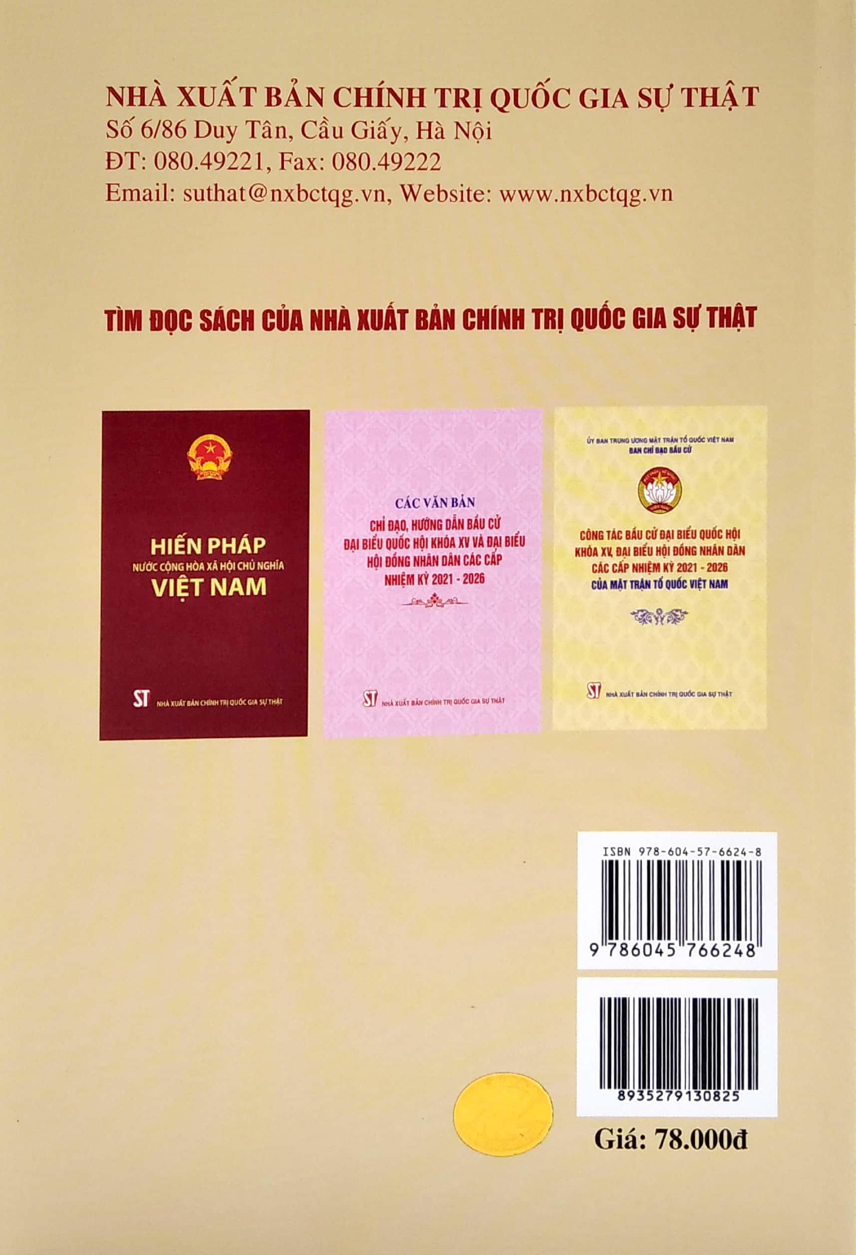 200 Câu Hỏi - Đáp Về Bầu Cử Đại Biểu Quốc Hội Khóa XV Và Đại Biểu Hội Đồng Nhân Dân Các Cấp Nhiệm Kỳ 2021-2026