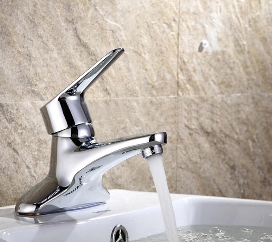 Vòi Lavabo 2 chân nóng lạnh Đồng mạ Chrome Eurolife EL-LOT03-1 (Trắng bạc)