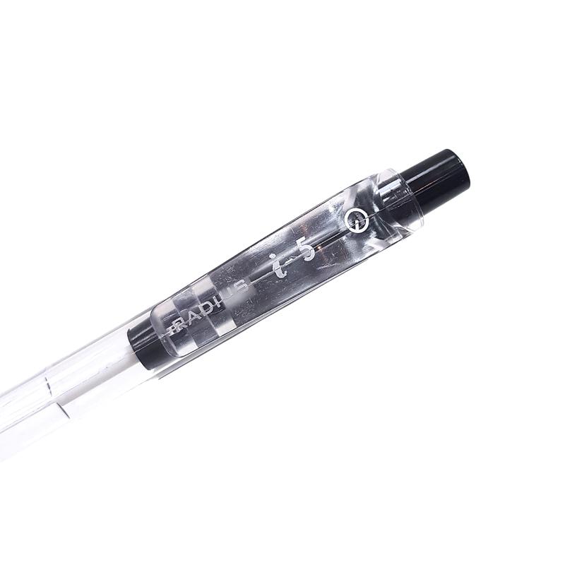 Hộp 12 Bút Bi Bấm I-5 0.5 mm - Radius - Mực Đen