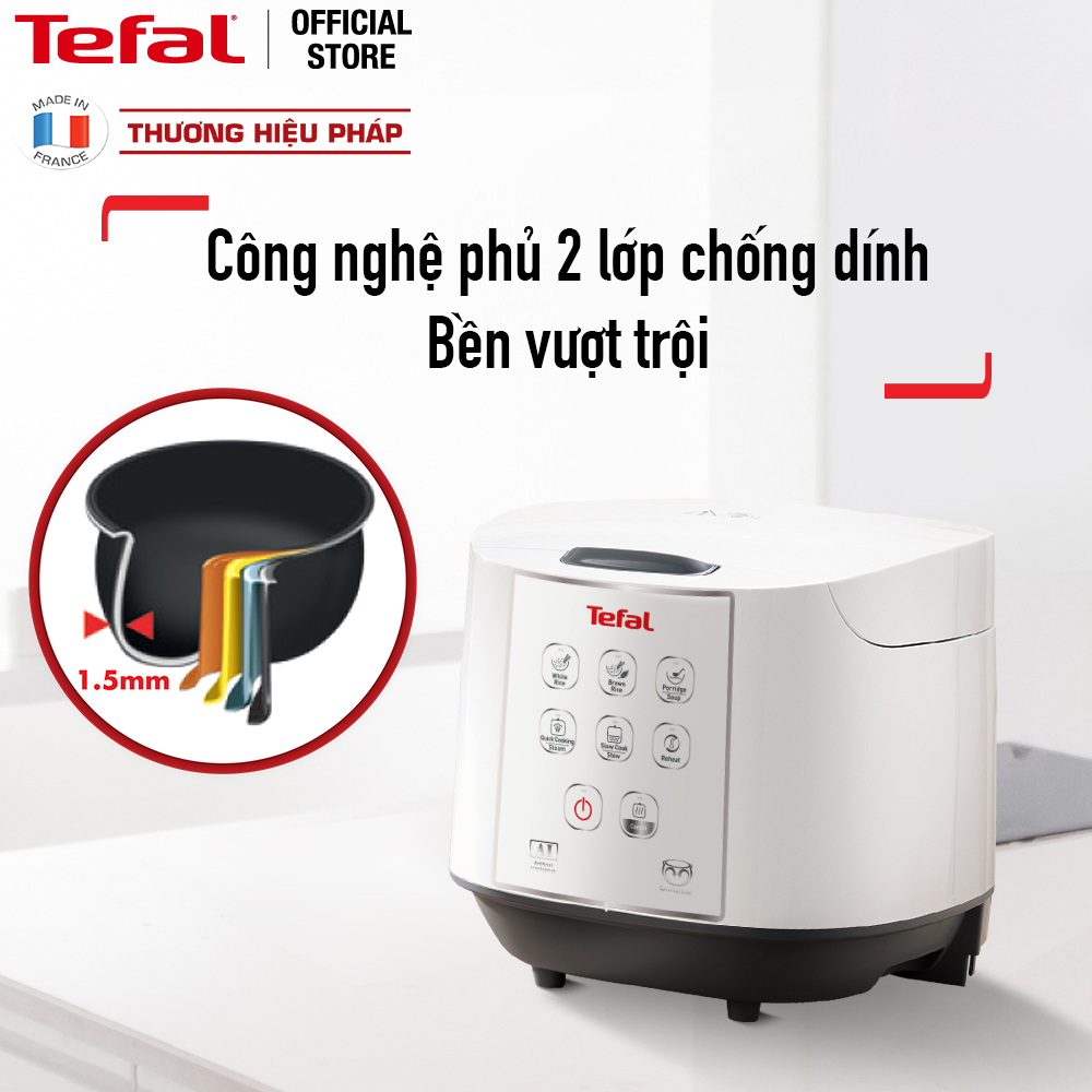 Nồi cơm điện tử Tefal- 1.8L - Thương hiệu Pháp - RK733168 - Hàng chính hãng