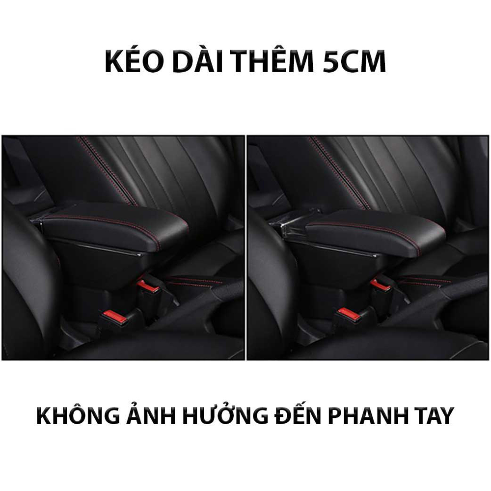 Hộp Tỳ Tay Ôtô Dành Cho MITSUBISHI XPANDER 2019 - Tích Hợp 7 Cổng USP, Kết Hợp Hộp Lưu Trữ Mở Xoay Lắp Hộp