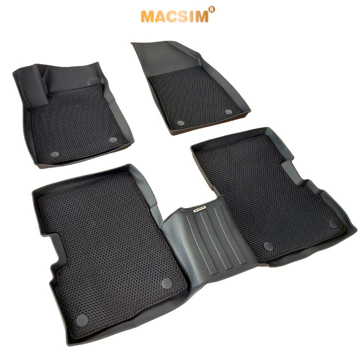 Thảm ô tô sd3 2 lớp dạng lưới lục giác MG ZS 2020-2024+ màu đen - bề mặt cao su siêu sạch - Macsim